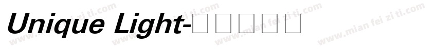 Unique Light字体转换